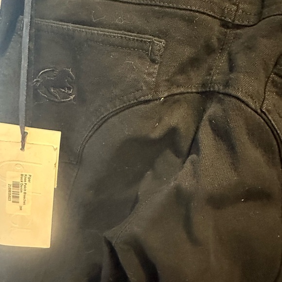 Piper smartpak black denim breeches with knee patch nwt women’s - Picture 3 of 7